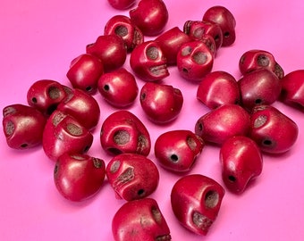 Red Skull Beads