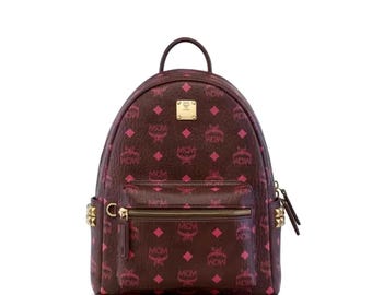 Brauner Mini-Monogramm-Rucksack - Luxuriöser Damen-Leder-Rucksack, stilvoller Reiserucksack