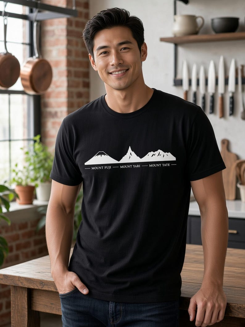 San Mai Atelier on-model — Trio Summits black tee