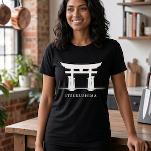 San Mai Atelier on-model — Itsukushima black tee