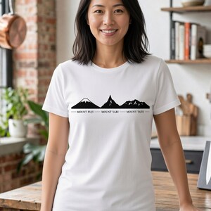 San Mai Atelier on-model — Trio Summits white tee