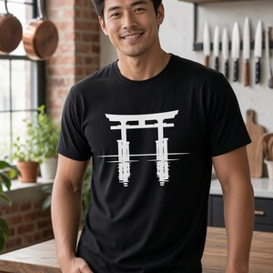 San Mai Atelier on-model — Hakone black tee