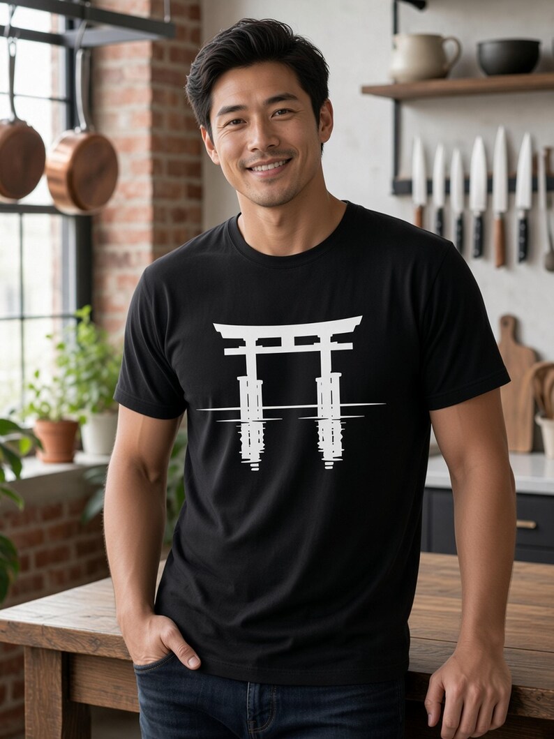 San Mai Atelier on-model — Hakone black tee