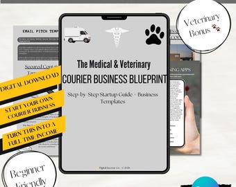 Veterinärkurier Business Start-up Guide (Canva Template, PLR MRR)