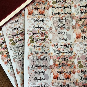Laminerade bibelflikar för kvinnor – Eleganta blommiga bibelavdelare