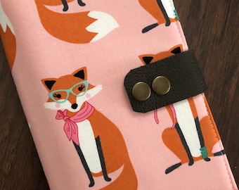 Planner cover COVER Made to order Pink fox