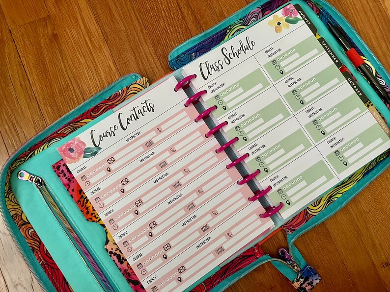 Zippered Planner Cover Made to Order Etsy