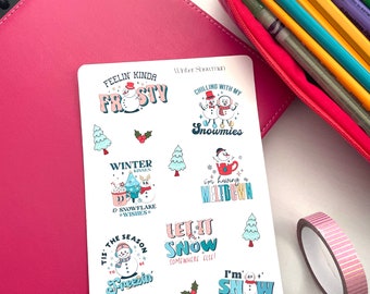 Frosty the snowman planner stickers