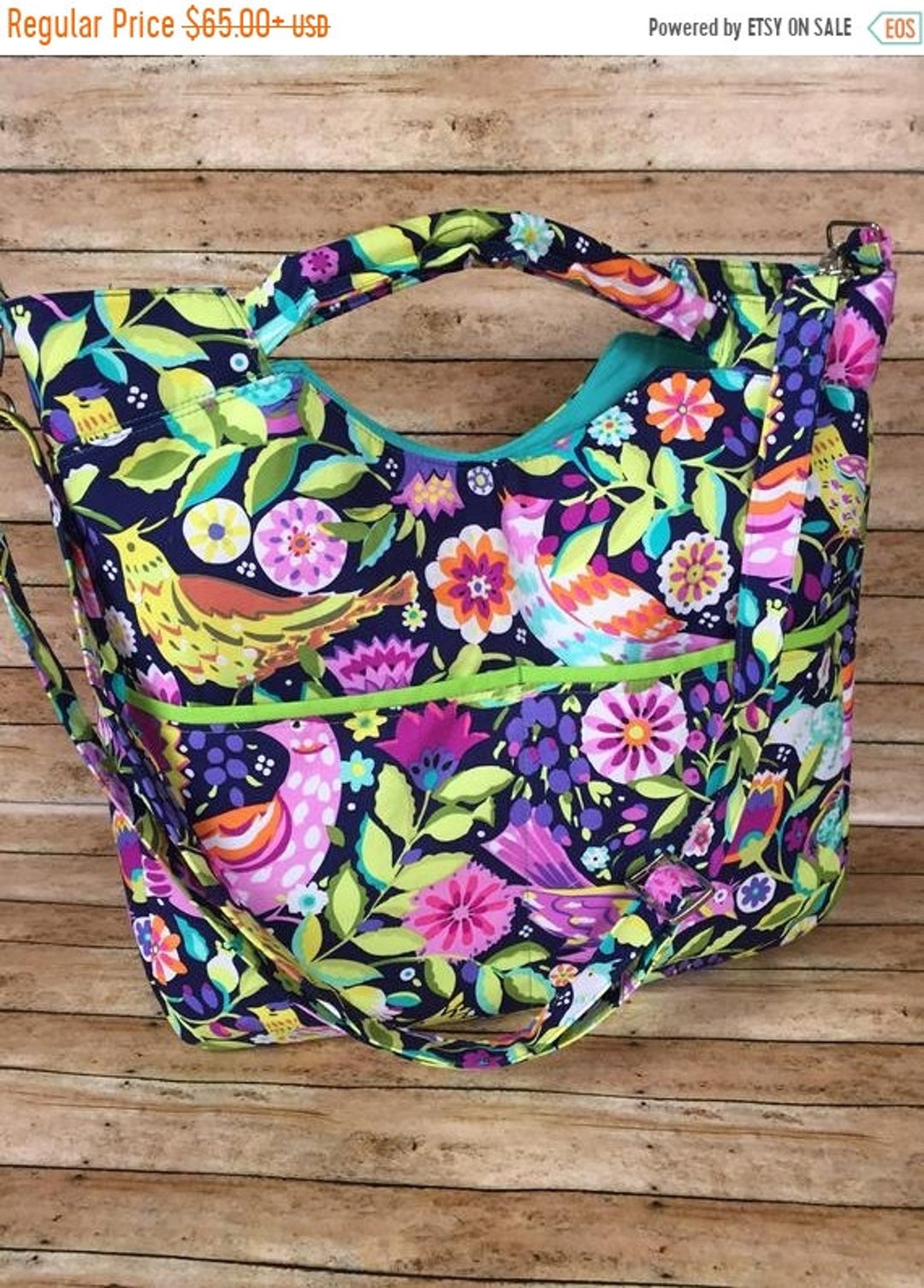 Planner Tote Bag Erin Condren Happy Plum Paper Planner With Etsy