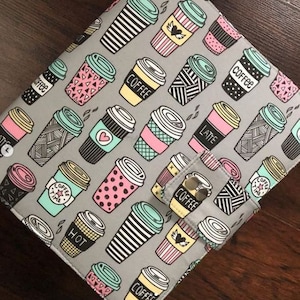 Planner cover Coffee Latte Planner Cover Erin Condren Plum Paper Inkwell Happy Planner cover case Made to order