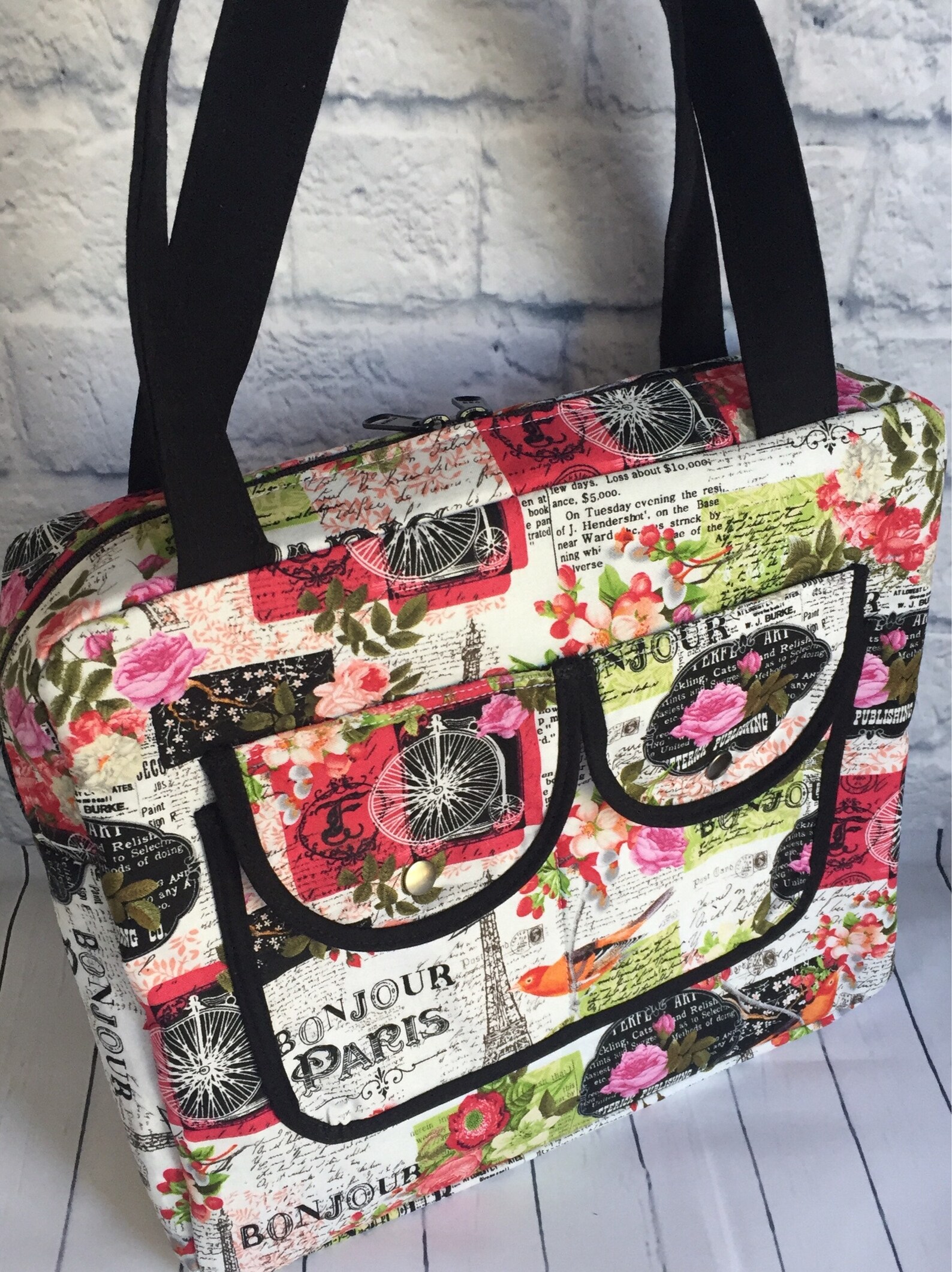 Planner Tote Bag Erin Condren Happy Plum Paper Planner Etsy