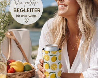 Enfriador de latas con forma de limón, enfriador de latas para fiestas de verano con diseño de limón
