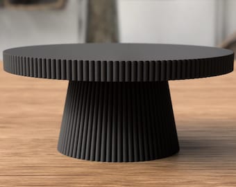 Moderner Tortenständer | Japandi Cake Stand | Geriffelter Kuchenständer | 3D Druck Dekoteller | Geburtstag Hochzeit Dessert Display