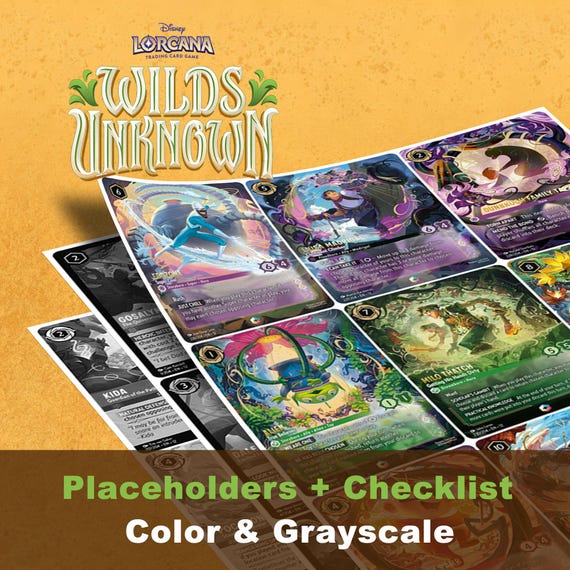 Lorcana Wilds Unknown Placeholders, Printable Master Set Binder