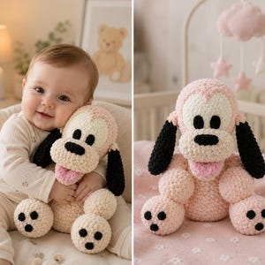 Pluto Crochet Dog Amigurumi Pattern, Plush Puppy Toy Tutorial (PDF Download)