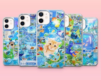Frutiger Aero Phone Case Harmony Cover for iPhone 17e, 17Pro, 16e, 16, 15, 14, 13, 12, Samsung S26, A56, S25, S24, A16, Pixel 10, 10Pro, 9