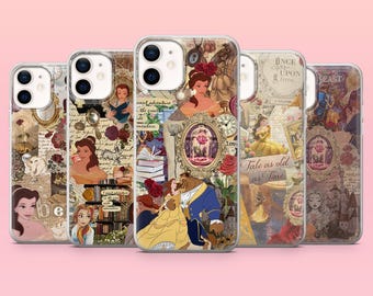 Princess Belle Phone Case Beauty and Beast Cover for iPhone 17e, 17Pro, 16e, 16, 15, 14, 13, 12, Samsung S26, A56, S25, A16, Pixel 10, 10Pro