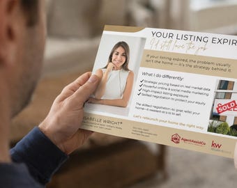 Ansichtkaartsjabloon verlopen listing voor makelaars (sjabloon 1) | Bewerkbaar canvas | Meer listings ophalen