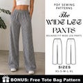 Wide Leg Pants Sewing Pattern | Relaxed Fit Palazzo Lounge Pants (PDF Download)