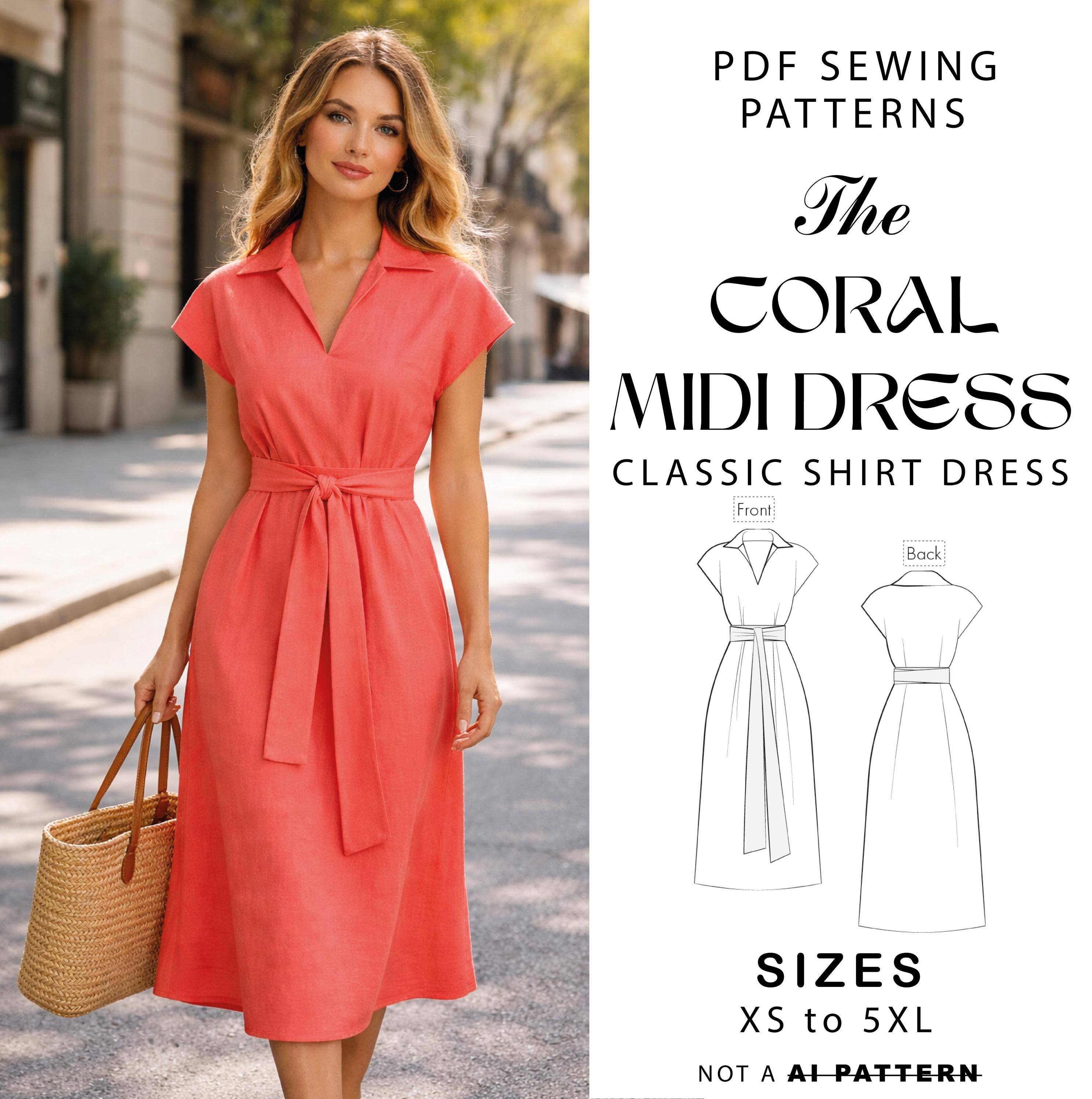 Shirt Dress Pattern - Etsy Shirt Dress Pattern - Etsy