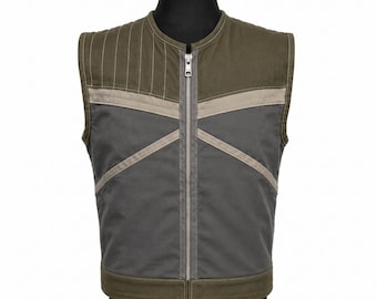 Star Wars Inspired Smuggler Vest | Sci-Fi Tactical Vest | Mandalorian Style Cosplay Costume | Futuristic Cotton Utility Vest
