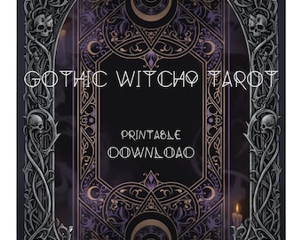 Gothic Witchy Tarot Deck –  Printable / Digital Download Bundle