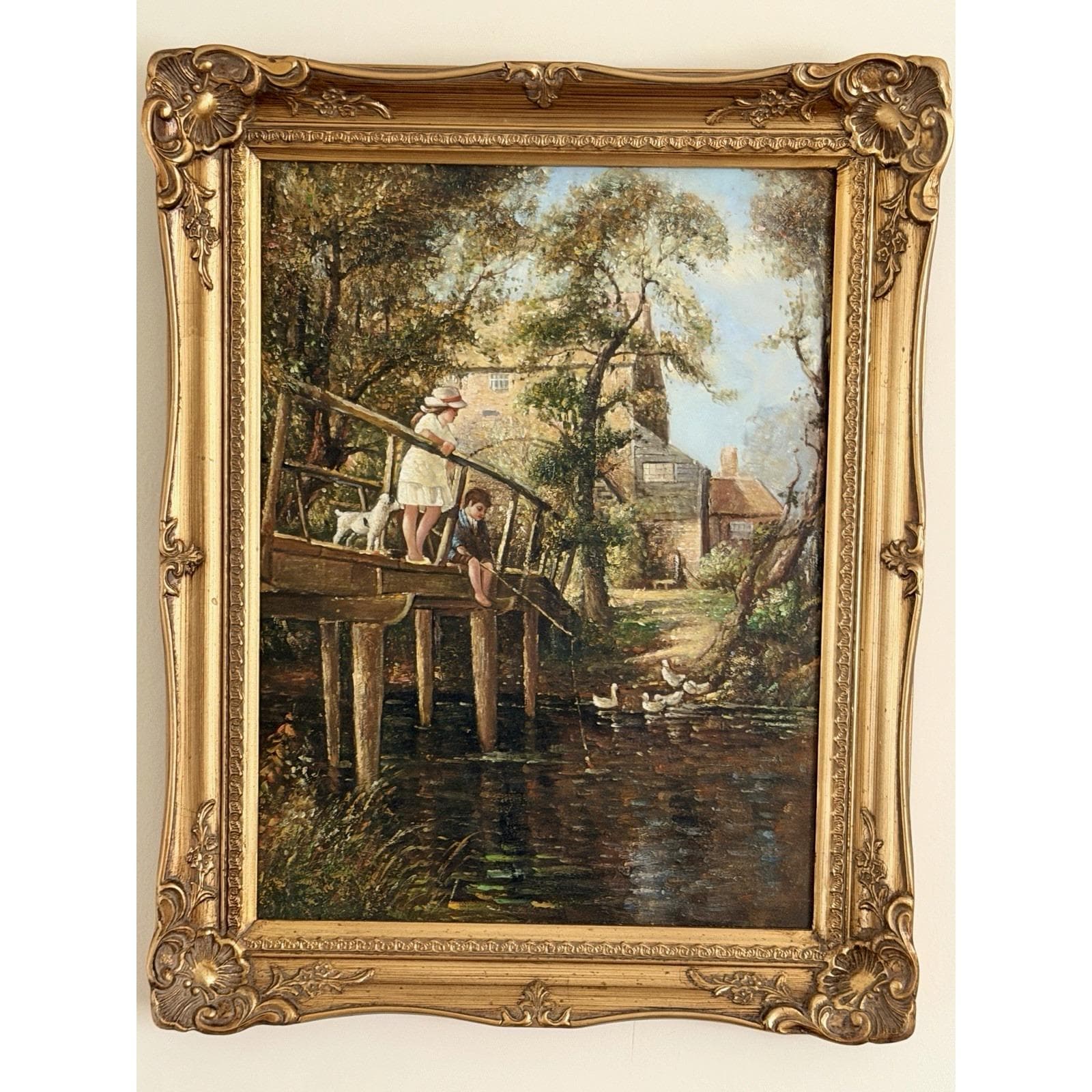 Oil Painting Children Vintage - Etsy