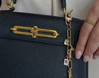 de sac personnalisé | Porte-monnaie personnalisé | chaîne à breloques dorées | Choisissez vos charms | Accessoire de sac