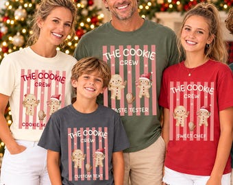 Cookie Crew Christmas Shirt, Comfort Colors, Personalized Gingerbread Shirt, Family Baking Tee, Xmas Matching Family Shirts