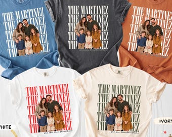 Custom Family Photo Thanksgiving Shirt: Personalised Family Member Name Matching T-shirts, Christmas Family Gift, Thankful Shirts
