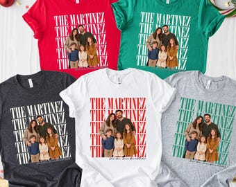 Custom Family Photo Thanksgiving Shirt, Custom Family Vintage Photo Christmas Shirt, Big Family Holiday Party Outfit, Thankful Shirts