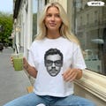 Harry Styles Face Cropped Boxy Tee, Comfort Colors, Harry Album Inspired Shirt, Women's Graphic Boxy Tee, Trendy Fitted Tee, Concert Outfit