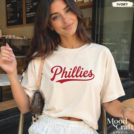 Philadelphia Baseball Shirt, Comfort Colors, Vintage Philly Script Shirt, Retro Philadelphia Sports Crewneck, Baseball Fan T-Shirt