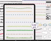 Digital Journal Divider Stickers PNG Transparent Clipart