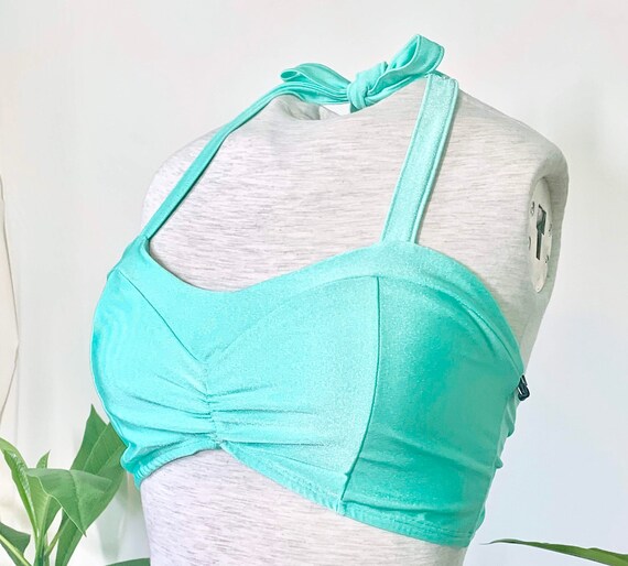 mint green bikini top