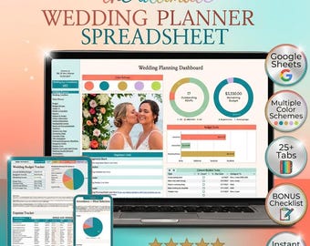 Foglio di calcolo per l'organizzazione del matrimonio / Budget, lista di controllo, cronologia