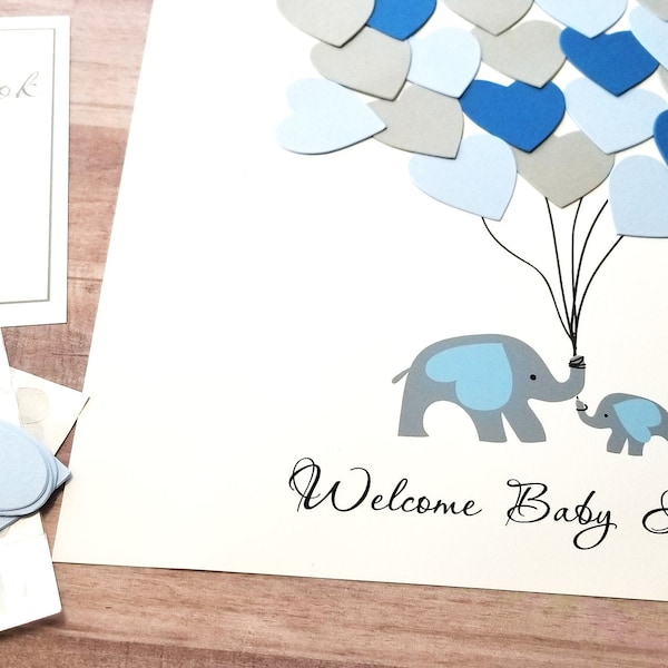 Baby elephant ballons  baby shower Baby Neutral Shower Guest Book Elephant  balloon - Guest Book Alternative Elephant  Guest Book Print