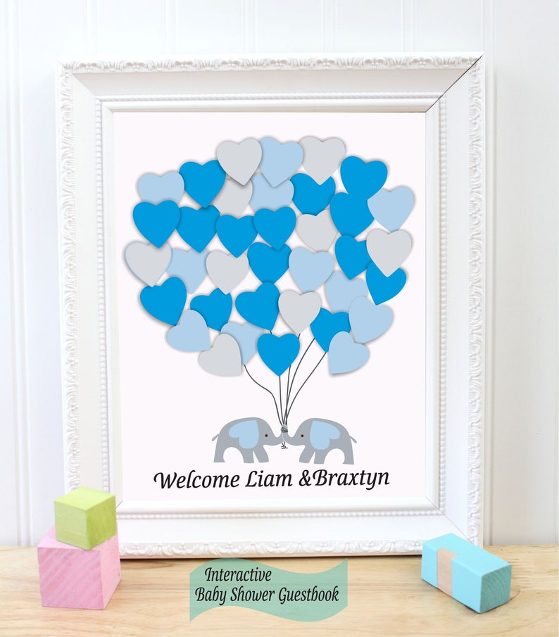 Elephant Baby Shower Baby Twins Shower Guest Book Elephant Etsy Elephant Baby Shower Baby Twins Shower Guest Book Elephant Etsy