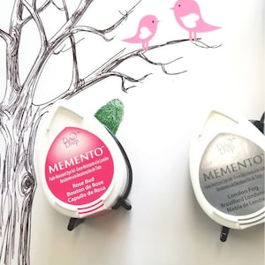 Set roze aandenkenstempelkussens kleur naar keuze vingerafdrukken stempelkussens voor gastenboeken Duimafdruk stempelkussens vingerafdrukken kleuren