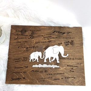 Elephant Guest book Alternative Personalized Guest book Baby Shower
