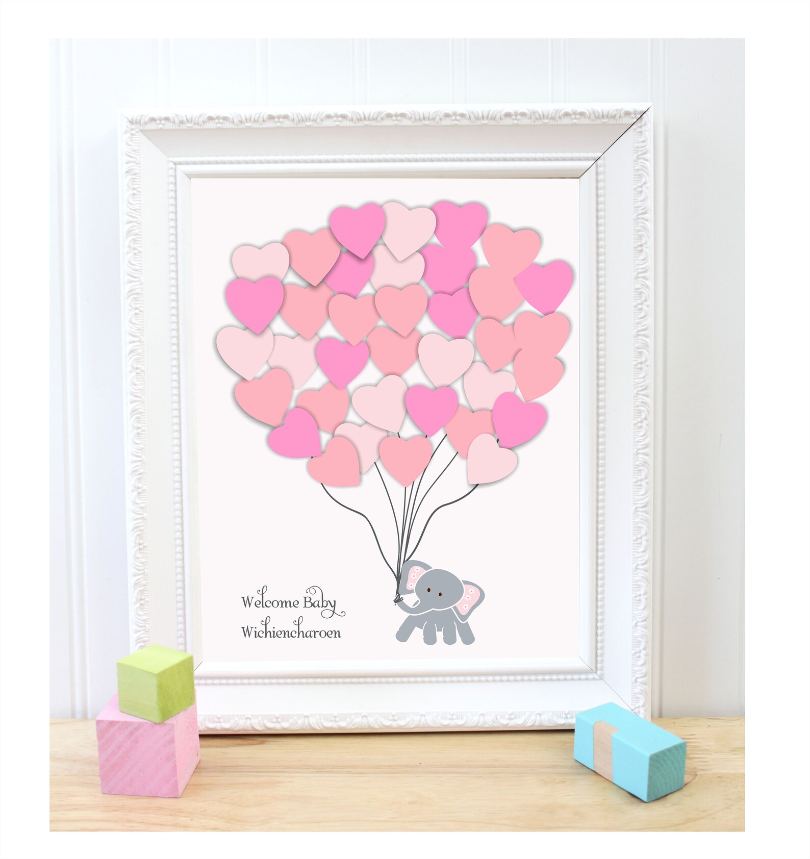 Baby Shower Guest Book Elephant Balloon Guest Book Etsy Canada