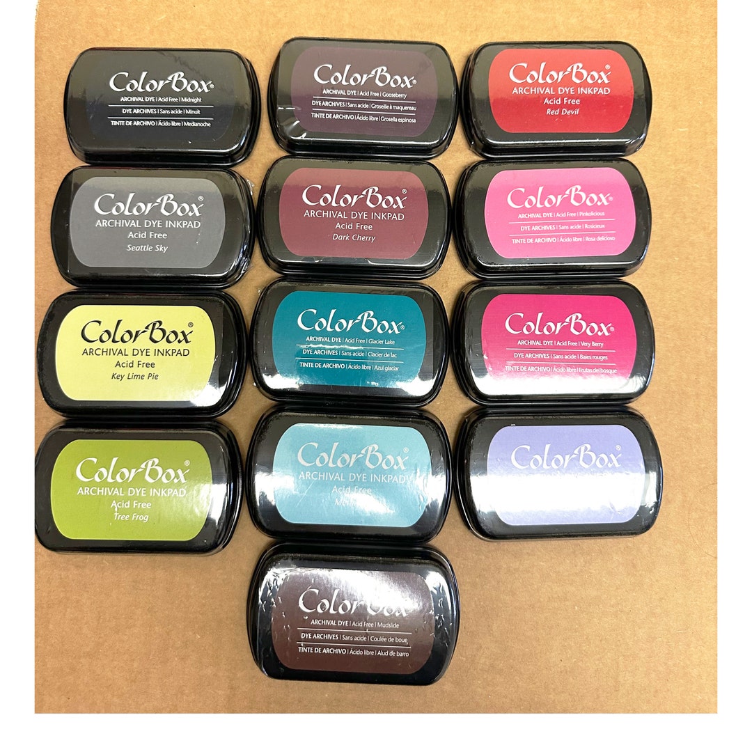 Color Box Ink Pad Full Size for Finger Prints Guestbooks Many Colors Etsy
