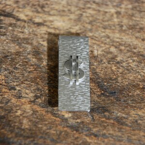 Vintage KREMENTZ Money Clip Brushed Silver Tone Rectangle Mid Century 1960's // Vintage Accessories image 2