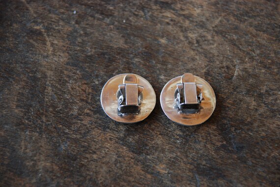 Vintage Siam Sterling Clip On Earrings 925 Sterli… - image 6