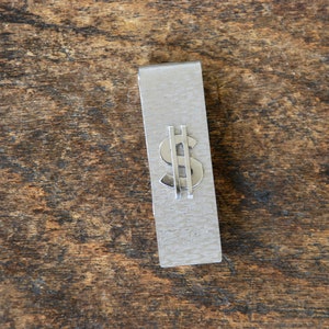 Vintage KREMENTZ Money Clip Brushed Silver Tone Rectangle Mid Century 1960's // Vintage Accessories image 7