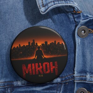 SKZ MIROH Sunset City Fan-Art-Anstecknadel – Stray Kids Alternativversion Fanartikel – Fan-Anstecknadel – Inoffizieller K-Pop-Button – 5,7 cm oder 7,6 cm
