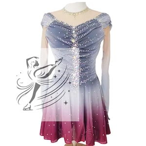 Celestial Elegance – Custom Handmade Figure Skating Dress | Figure Skating Dress | Customized Dress | Costume | Figure Skating | Ice Dance