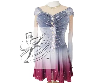 Celestial Elegance – Custom Handmade Figure Skating Dress | Figure Skating Dress | Customized Dress | Costume | Figure Skating | Ice Dance