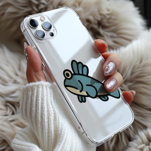 Naive Vintage Mudskipper iPhone Case, Coastal Wildlife Sea Creature Phone Cover
