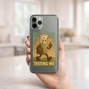 Funny Testing Me Phone Case, Vintage Poster Style Humor Quote Phone Cover, Sarcastic Testing Joke Gift